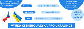 VÝUKA ČESKÉHO JAZYKA PRO UKRAJINSKÉ ŽÁKY